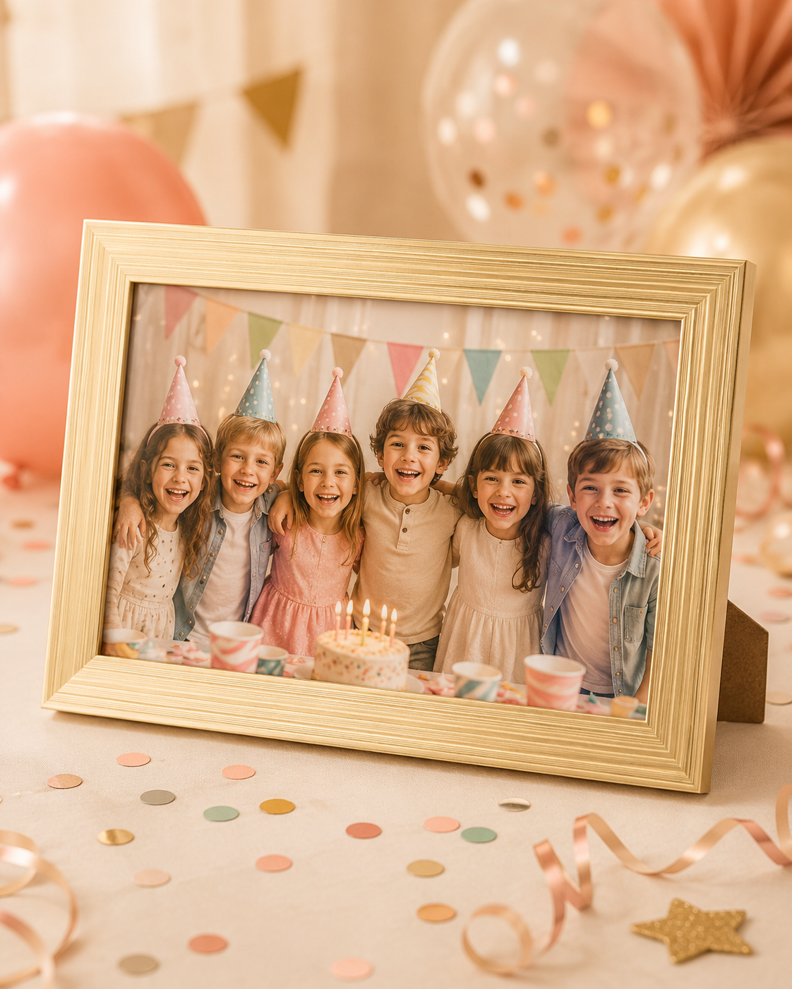 Cadre photo souvenir, disponible en quatre coloris